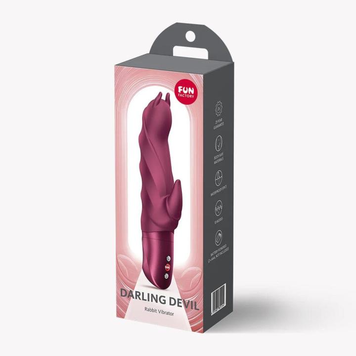 Fun Factory Darling Devil Wine Red – wibrator króliczek do punktu G | Loris.pl