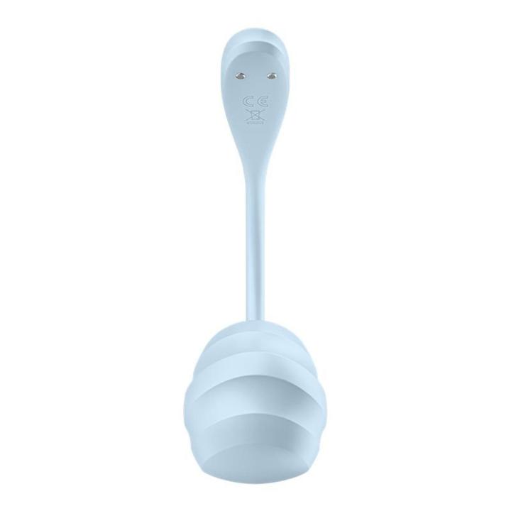 Satisfyer Smooth Petal Light Blue – wibrator z aplikacją, silikon, IPX7 | Loris.pl
