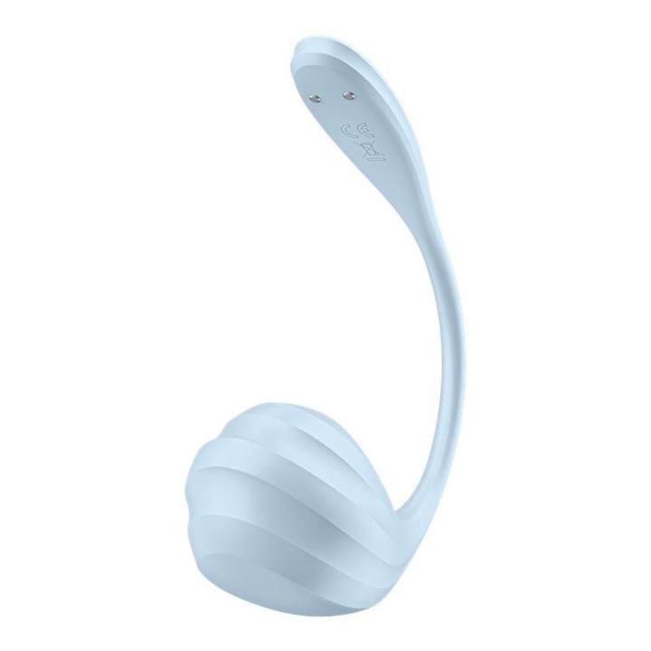 Satisfyer Smooth Petal Light Blue – wibrator z aplikacją, silikon, IPX7 | Loris.pl
