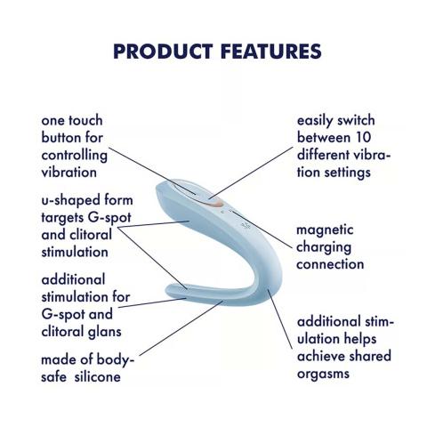 Satisfyer Double Classic – wibrator dla par do punktu G i łechtaczki | Loris.pl