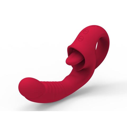 Liżący wibrator USB wodoodporny z silikonu - 10 trybów i wibracje