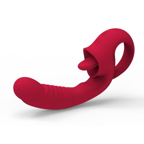 Liżący wibrator USB wodoodporny z silikonu - 10 trybów i wibracje