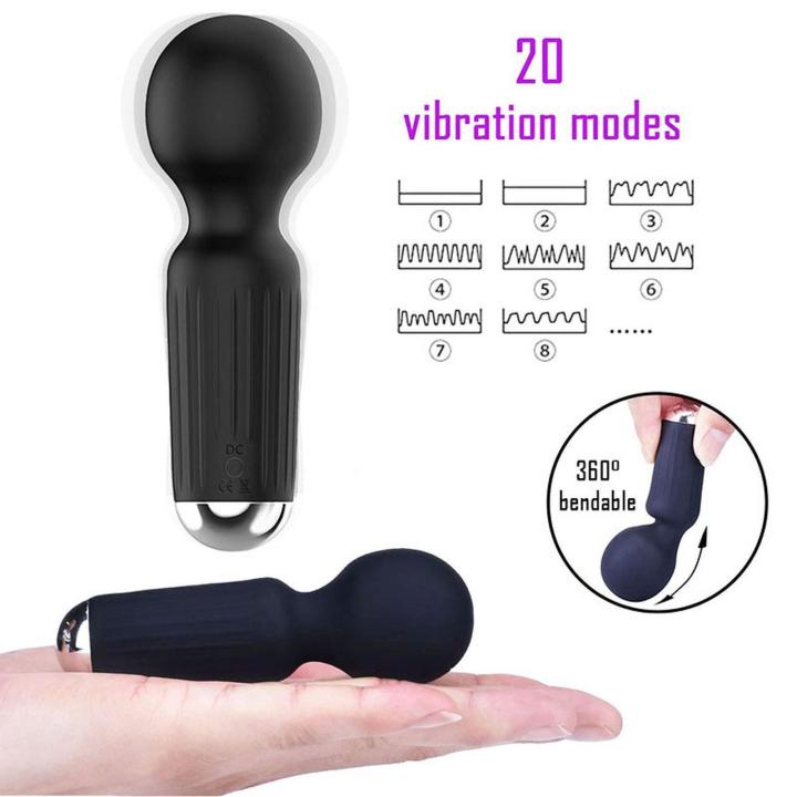 Różowy mini masażer wibracyjny USB 20 trybów wodoodporny
