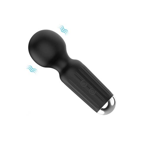 Mini masażer wibracyjny USB czarny - 20 trybów, wodoodporny, mocne wibracje