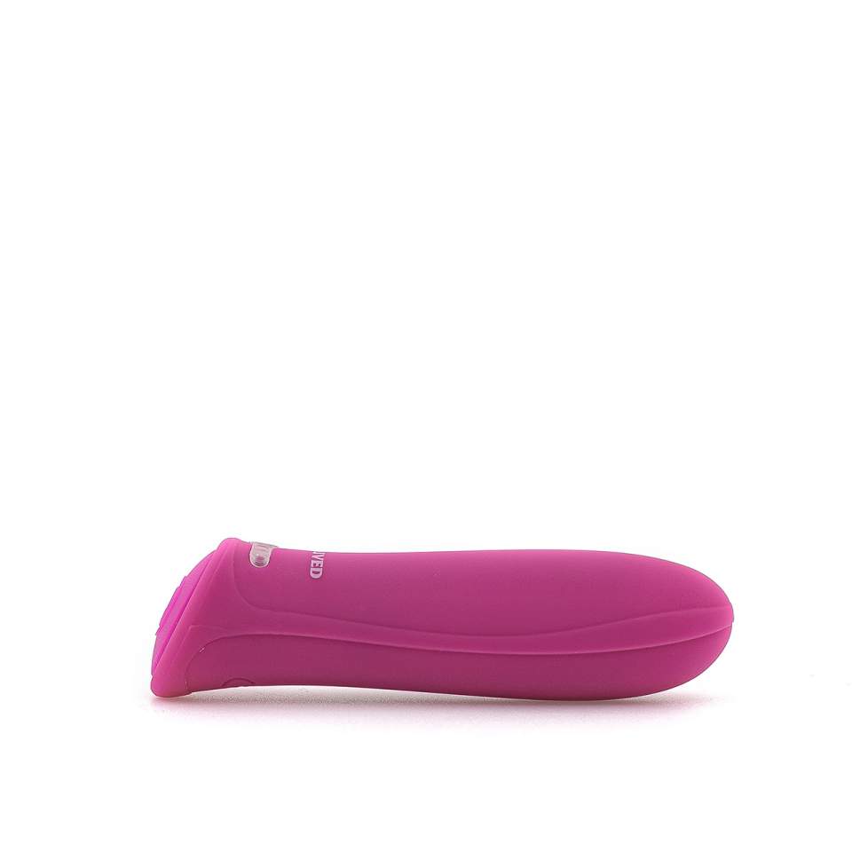 Różowy silikonowy wibrator mini z 7 funkcjami wibracji