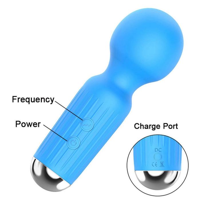 Mini masażer wibracyjny USB czarny - 20 trybów, wodoodporny, mocne wibracje
