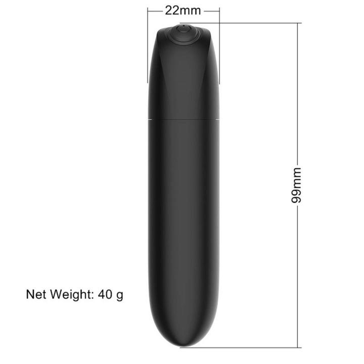 Mini wibrator bullet USB 20 trybów wodoodporny czarny | mocne wibracje
