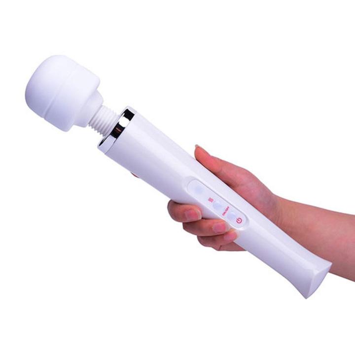 Czarny masażer różdżka USB 10 trybów wibracji – elastyczna główka