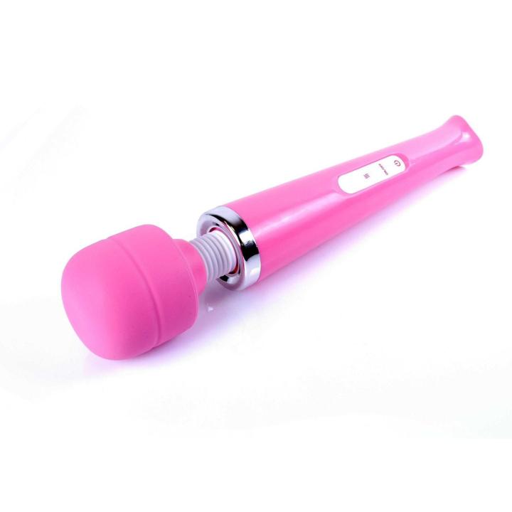 Różowy masażer wand USB 10 trybów wibracji – elastyczna główka