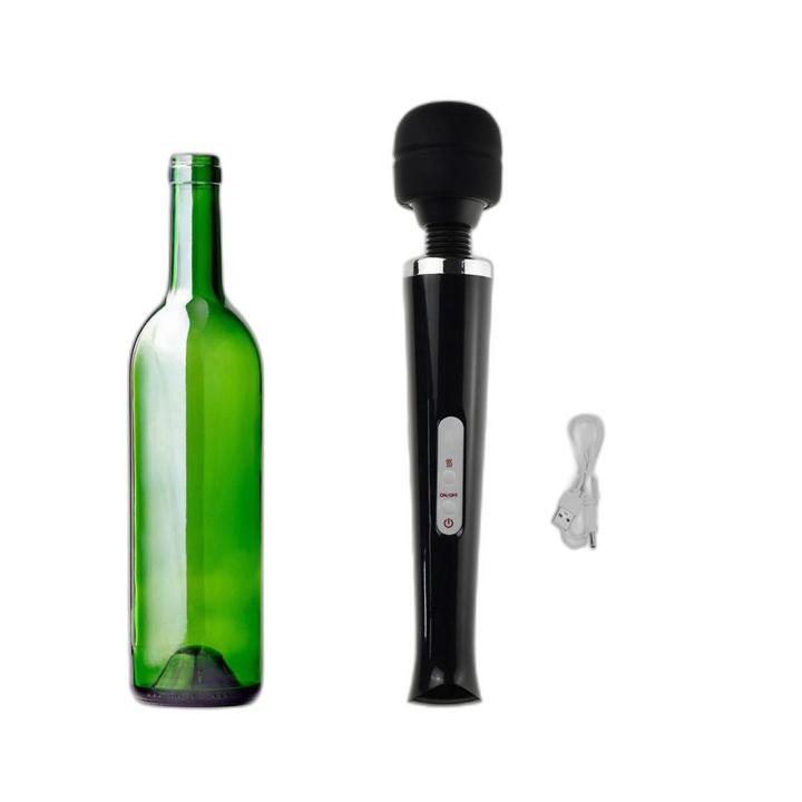 Różowy masażer wand USB 10 trybów wibracji – elastyczna główka