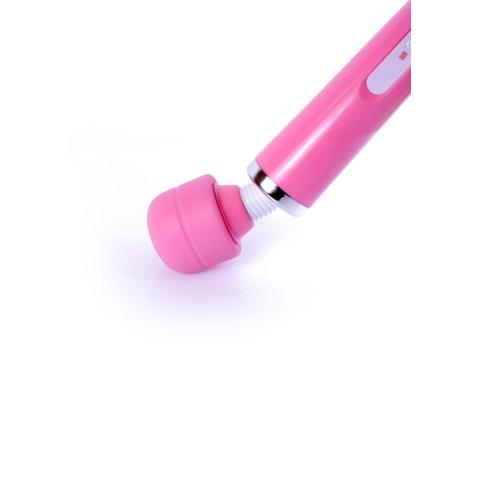 Różowy masażer wand USB 10 trybów wibracji – elastyczna główka