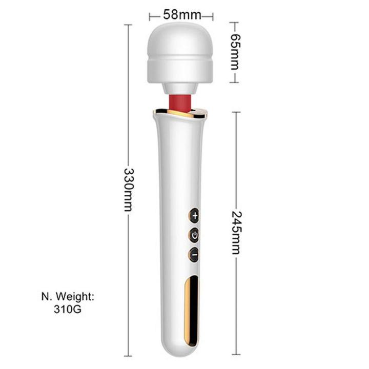 Biały masażer wibracyjny USB – 10 programów, 5 poziomów mocy