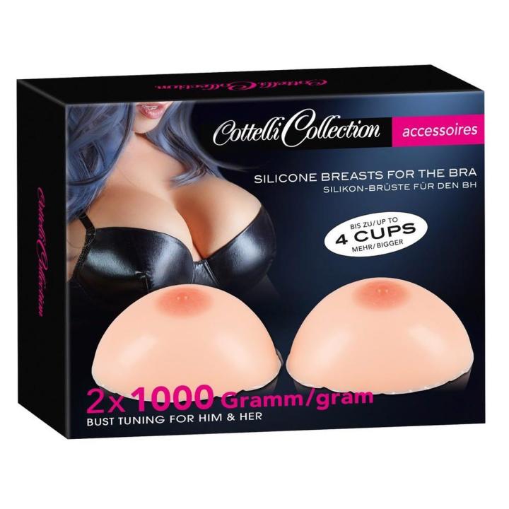 Silikonowe wkładki powiększające biust 2x1000 g do biustonosza