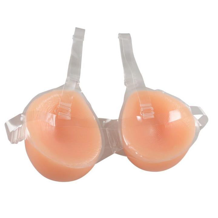 Silikonowe piersi na paskach - realistyczne protezy, regulowany obwód 86–105 cm