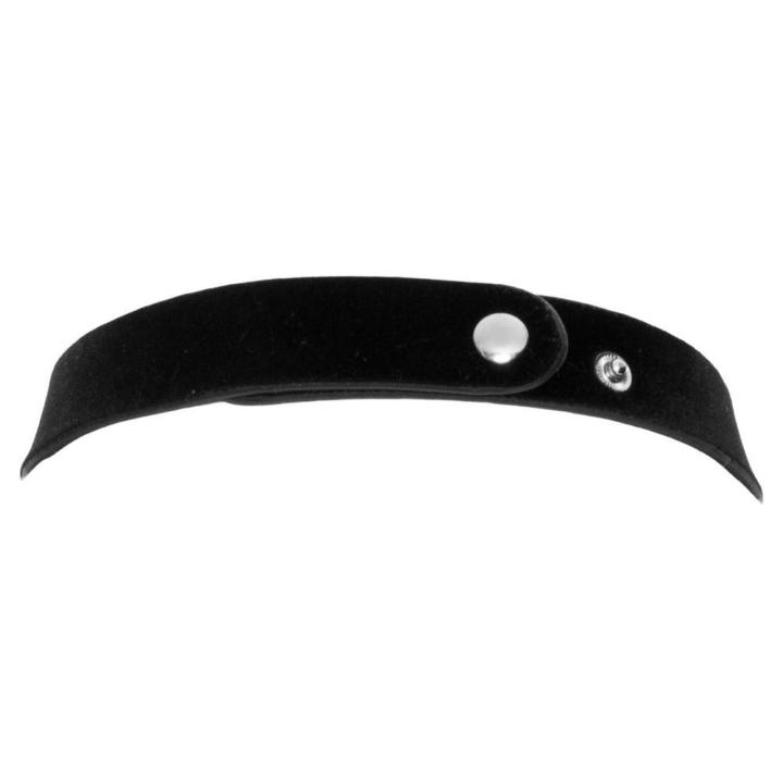Czarny choker z metalowym sercem i ćwiekami, regulowany 31–42 cm