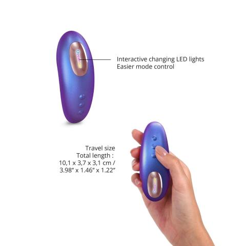 Mini stymulator flapping z pilotem LED i funkcją touch, wodoodporny IPX7