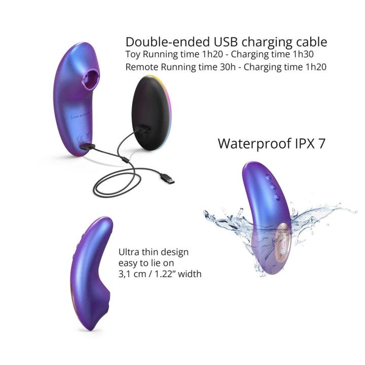 Mini stymulator flapping z pilotem LED i funkcją touch, wodoodporny IPX7