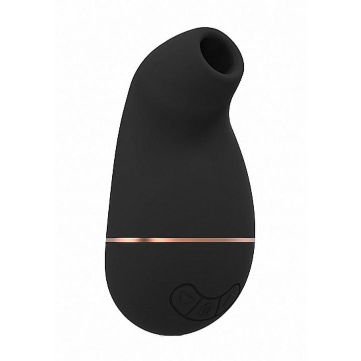 Czarny stymulator wodoodporny z silikonu medycznego, ładowanie magnetyczne USB