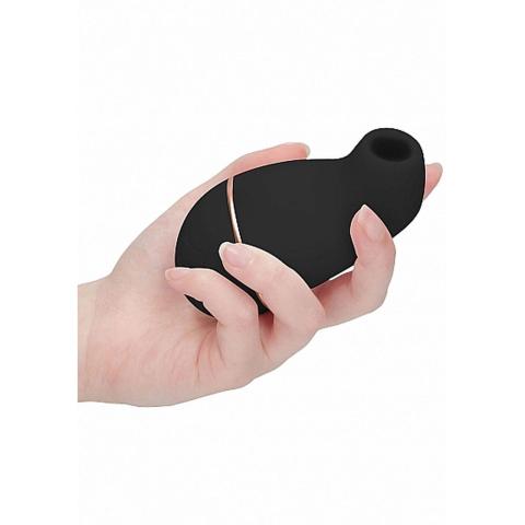 Czarny stymulator wodoodporny z silikonu medycznego, ładowanie magnetyczne USB