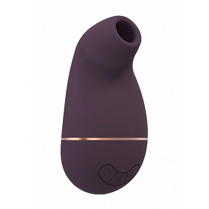 Wodoodporny stymulator łechtaczki fioletowy – cichy, ładowanie magnetyczne USB