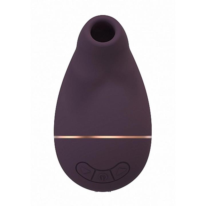 Wodoodporny stymulator łechtaczki fioletowy – cichy, ładowanie magnetyczne USB