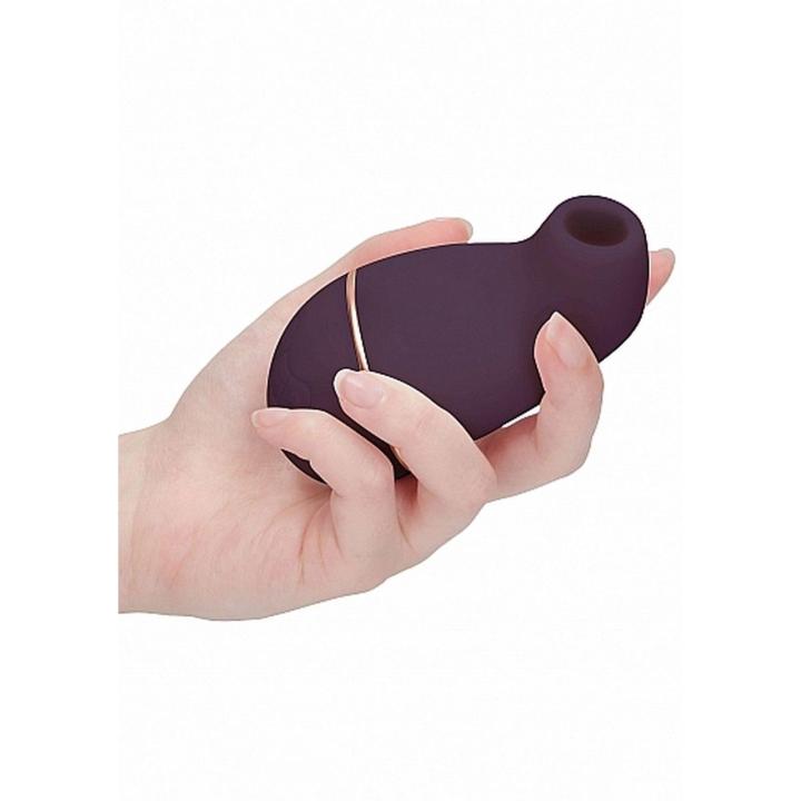Wodoodporny stymulator łechtaczki fioletowy – cichy, ładowanie magnetyczne USB
