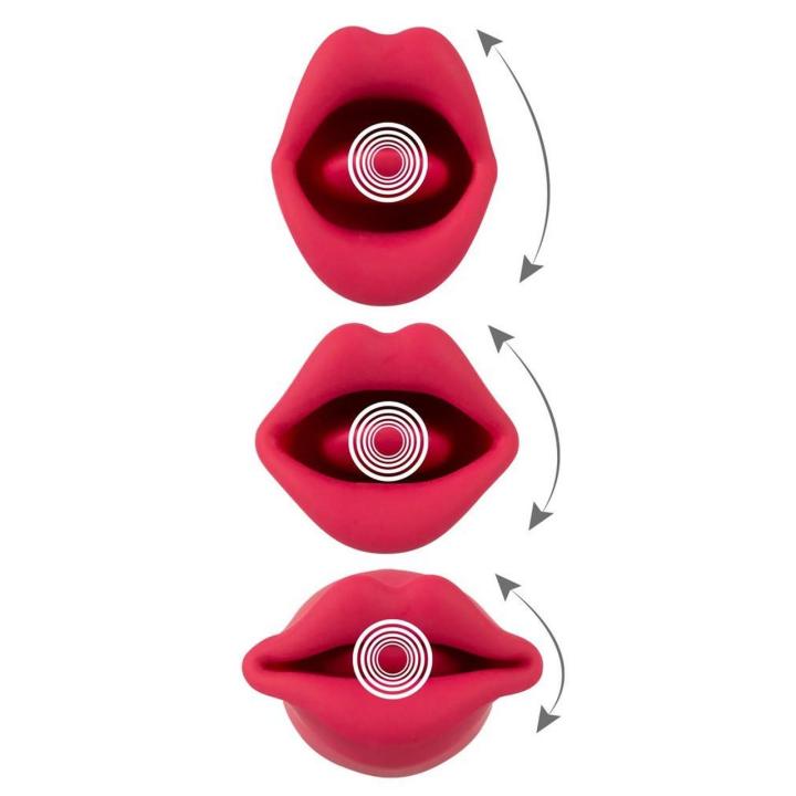 Stymulator oralny z ruchomymi ustami i wibrującym języczkiem 13 cm