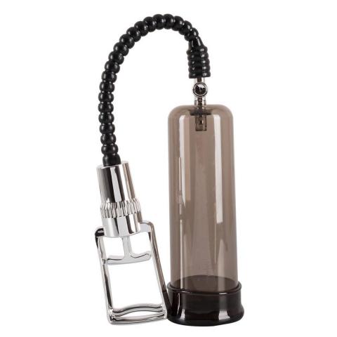 Penis pompka próżniowa 21 cm z mankietem, skalą i zaworem