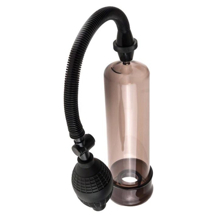Pompka do penisa 19 cm z zaworem bezpieczeństwa i przezroczystym cylindrem