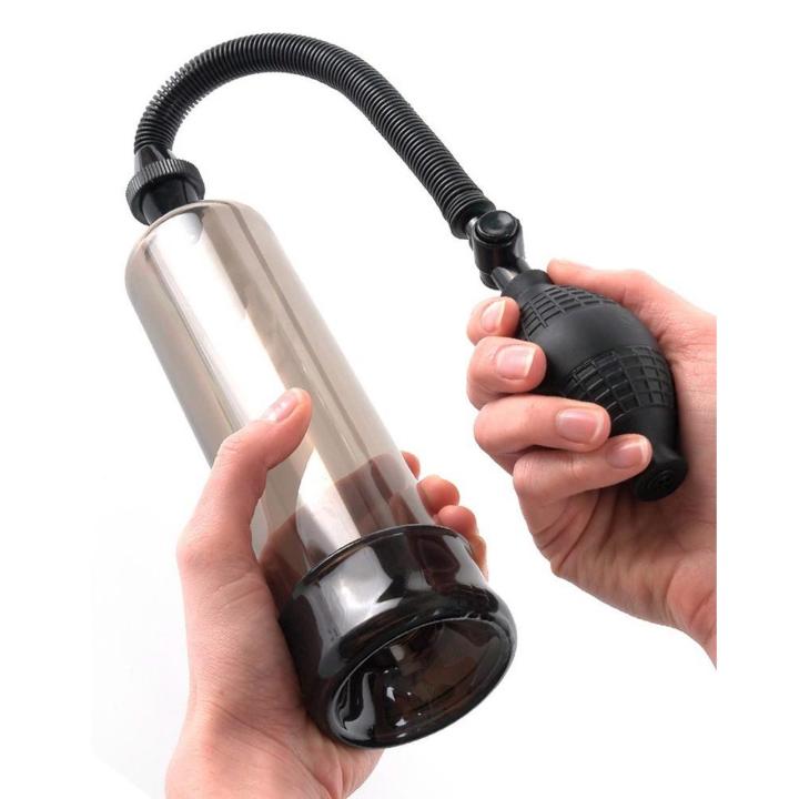 Pompka do penisa 19 cm z zaworem bezpieczeństwa i przezroczystym cylindrem