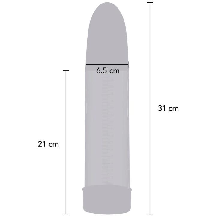 Automatyczna pompka do penisa ładowalna z regulacją ssania i skalą 30,5 cm