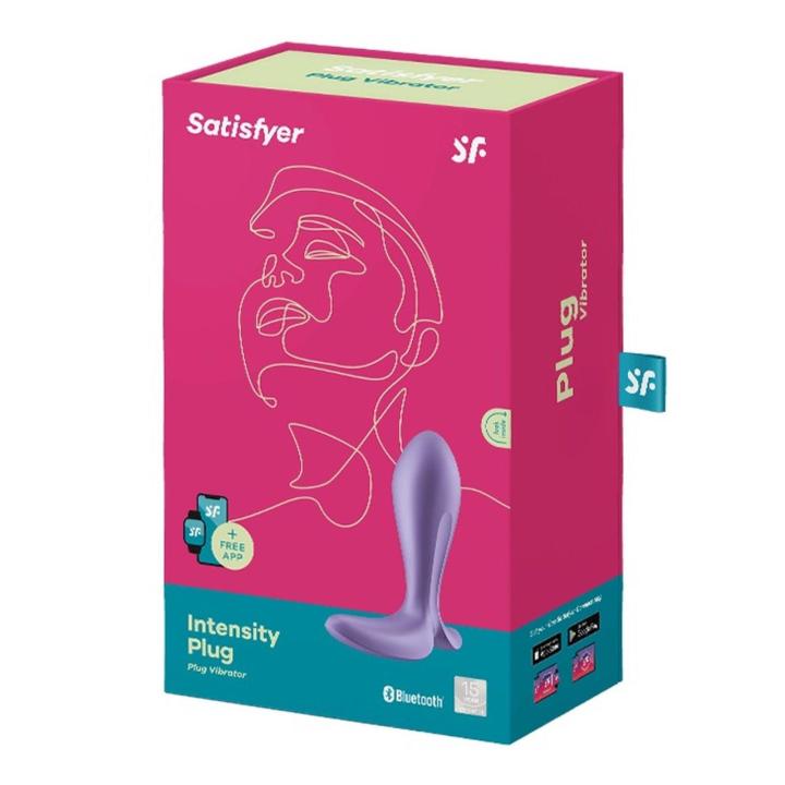 Satisfyer Intensity Plug Purple – plug wibrujący z aplikacją Bluetooth | Loris.pl