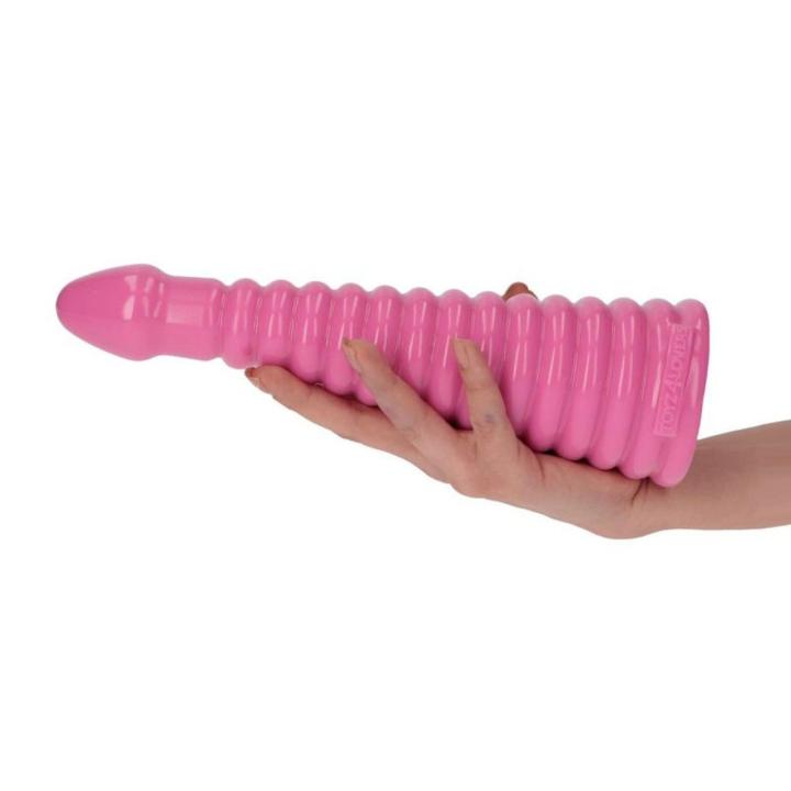 Różowy plug analny XXL 26 cm z kulkami – intensywna stymulacja