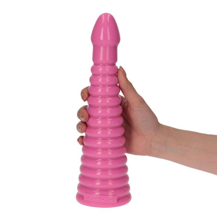 Różowy plug analny XXL 26 cm z kulkami – intensywna stymulacja