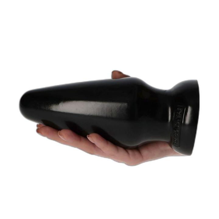 Czarny plug analny z przyssawką 16,5 cm wodoodporny
