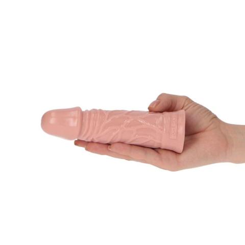 Cieliste dildo 13 cm z realistyczną strukturą – do pochwy i odbytu
