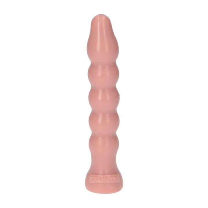 Cielisty korek analny z kulkami 13 cm i przyssawką – wodoodporny