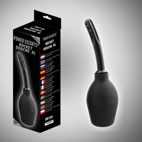 Irygator analny XL 310 ml czarny – elastyczna dysza i łatwe czyszczenie