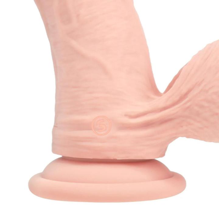 Cielisty wibrator z płynnego silikonu 20 cm z kulkami, 10 trybów, wodoodporny