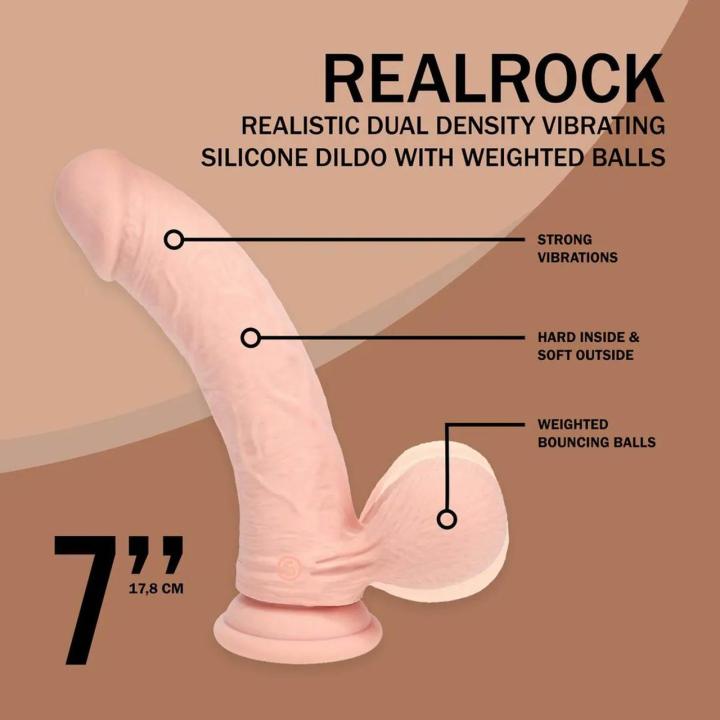 Cielisty wibrator z płynnego silikonu 18 cm z kulkami, 10 trybów, ładowany