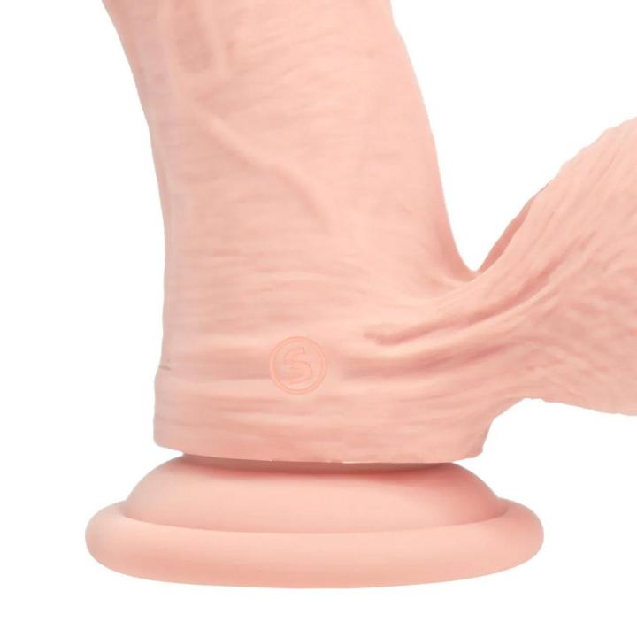 Cielisty wibrator z płynnego silikonu 18 cm z kulkami, 10 trybów, ładowany