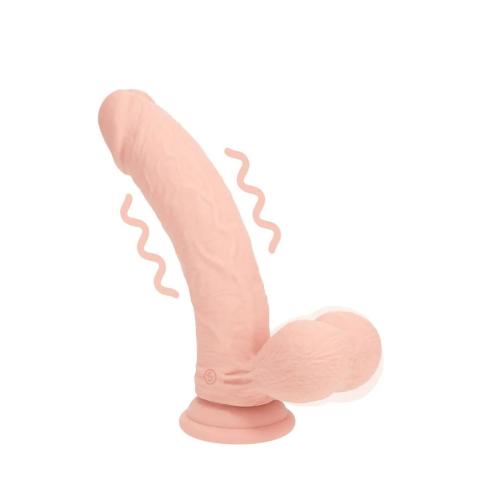 Cielisty wibrator 15 cm z obciążonymi kulkami, 10 trybów, wodoodporny