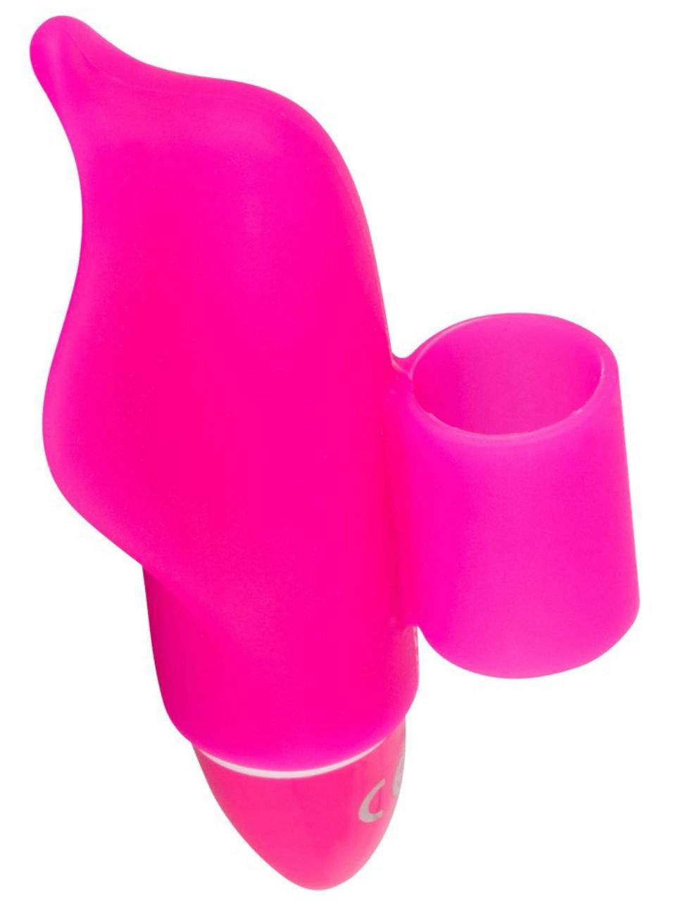 Różowy silikonowy masażer na palec w kształcie delfina 