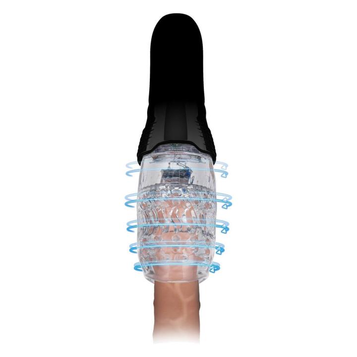 Wibrujący masturbator 3w1 z rotacją i ruchem posuwistym 24,6 cm