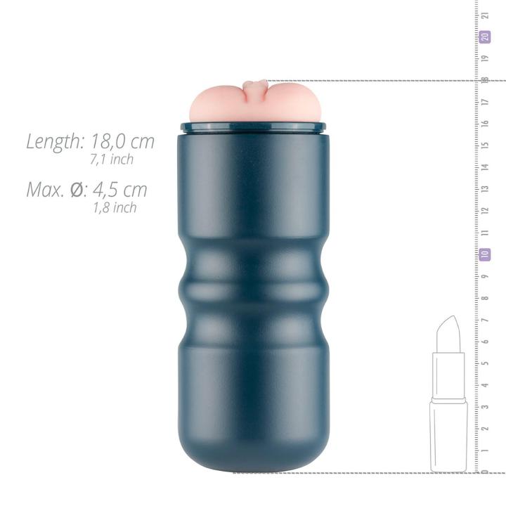 Różowy masturbator typu vagina 17 cm – teksturowany rękaw, wodoodporny