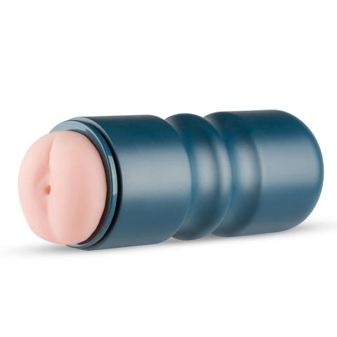 Różowy masturbator analny w etui 17 cm – żebrowane wnętrze i wypustki