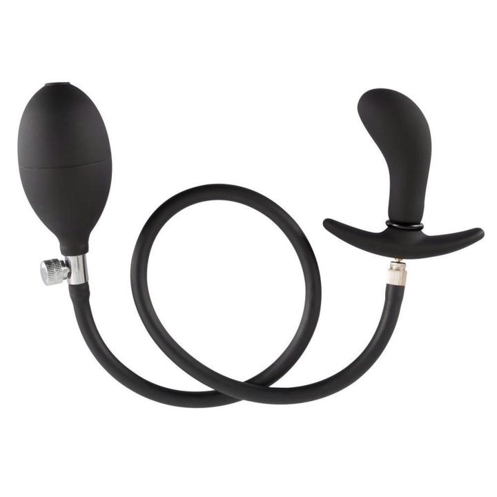 Pompowany plug analny 8 cm z regulacją rozmiaru – miękki silikon