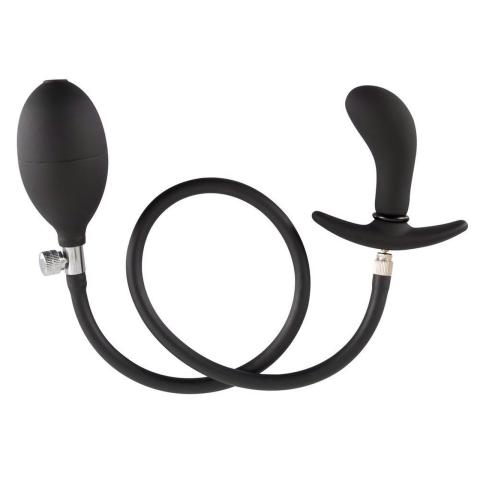 Pompowany plug analny 8 cm z regulacją rozmiaru – miękki silikon