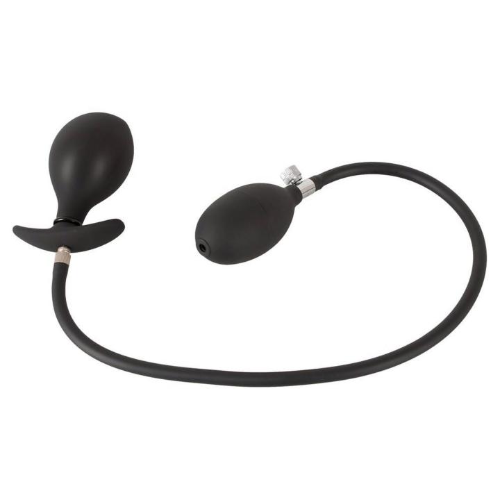 Pompowany plug analny 8 cm z regulacją rozmiaru – miękki silikon