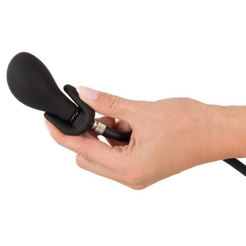 Pompowany plug analny 8 cm z regulacją rozmiaru – miękki silikon